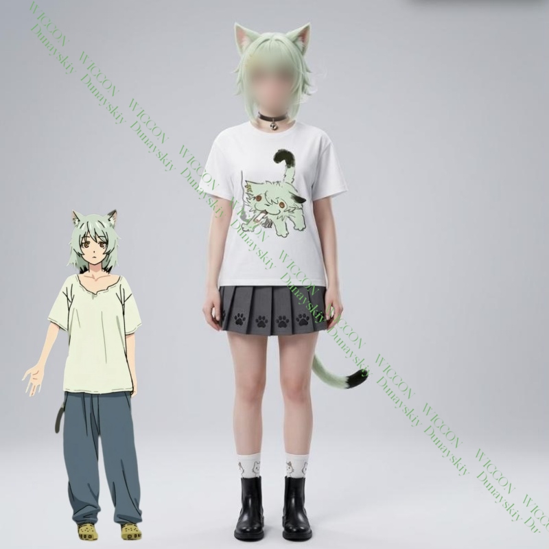 Anime Merchandise Shirt - تي شيرت قطني بأكمام قصيرة بطباعة