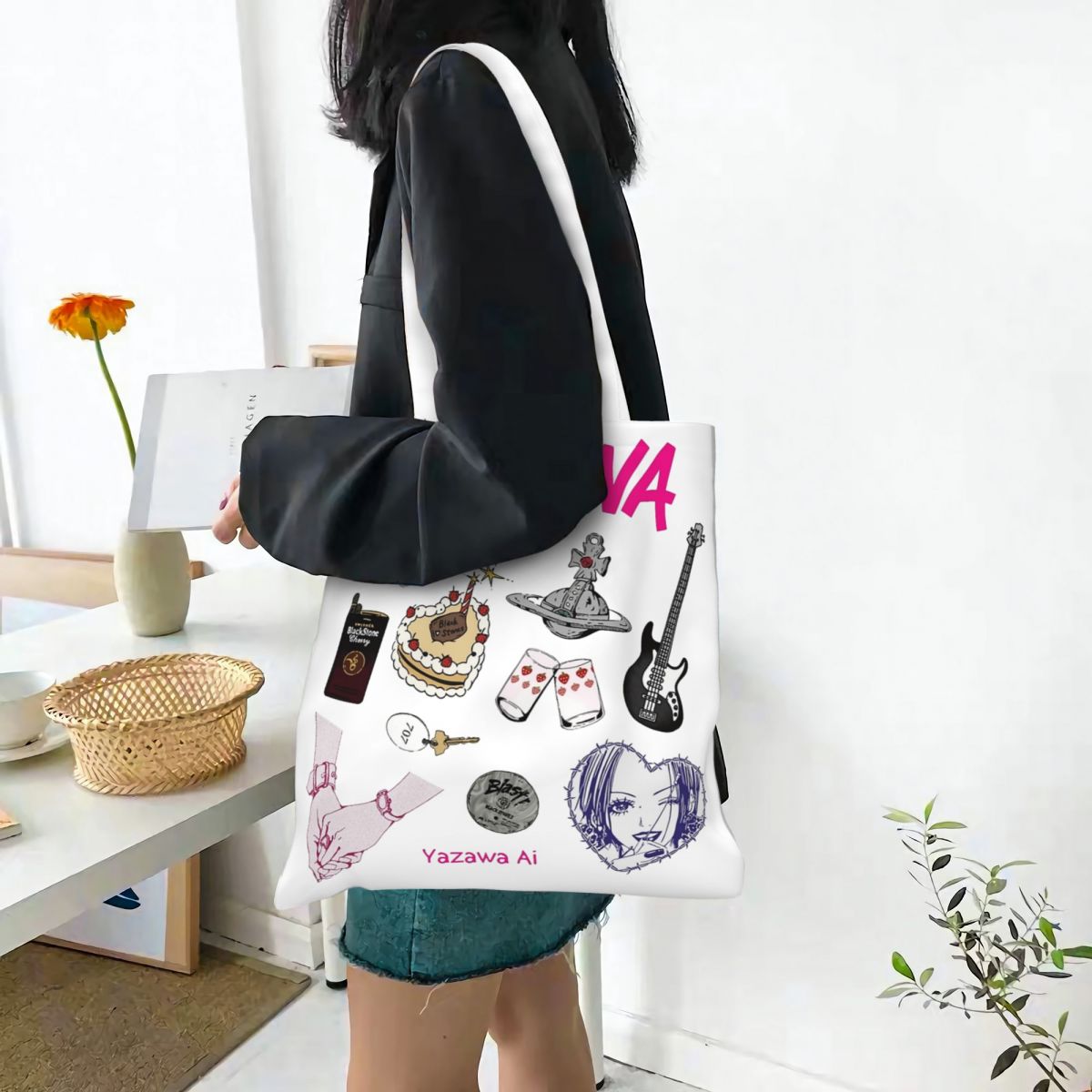 حقائب تسوق قماشية للجنسين نانا - مراجعة Anime Tote Bag وسعره