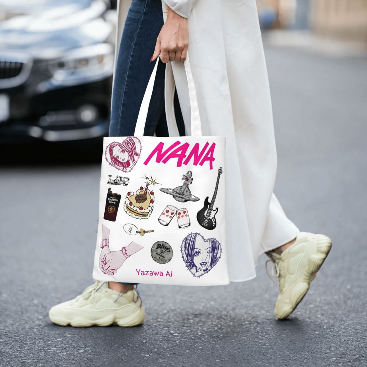 حقائب تسوق قماشية للجنسين نانا - مراجعة Anime Tote Bag وسعره
